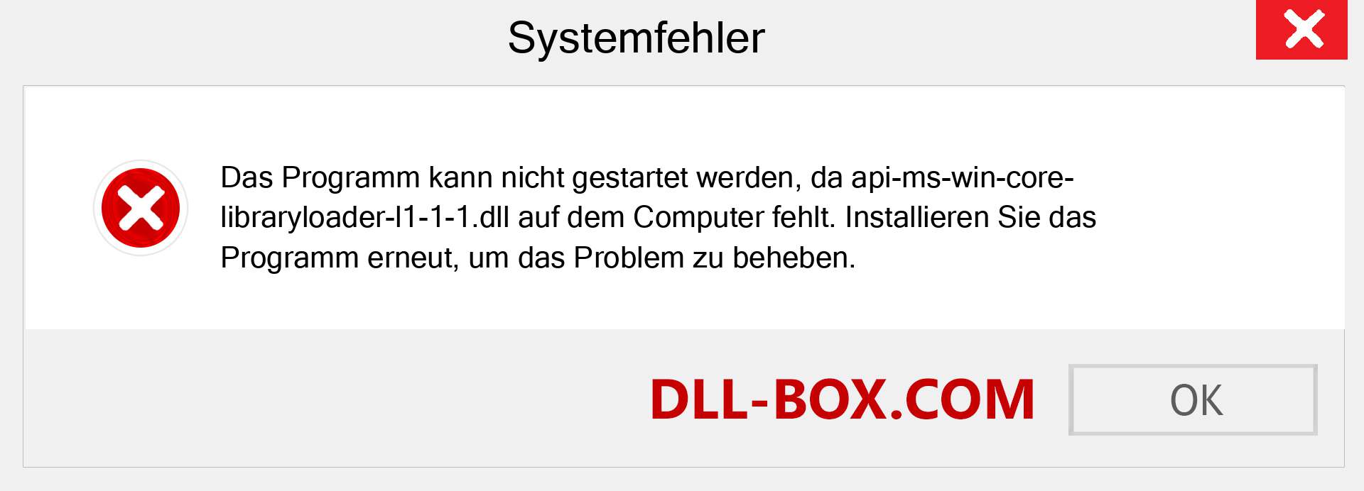 api-ms-win-core-libraryloader-l1-1-1.dll-Datei fehlt?. Download für Windows 7, 8, 10 - Fix api-ms-win-core-libraryloader-l1-1-1 dll Missing Error unter Windows, Fotos, Bildern