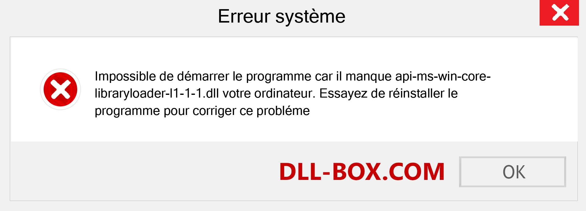 Le fichier api-ms-win-core-libraryloader-l1-1-1.dll est manquant ?. Télécharger pour Windows 7, 8, 10 - Correction de l'erreur manquante api-ms-win-core-libraryloader-l1-1-1 dll sur Windows, photos, images